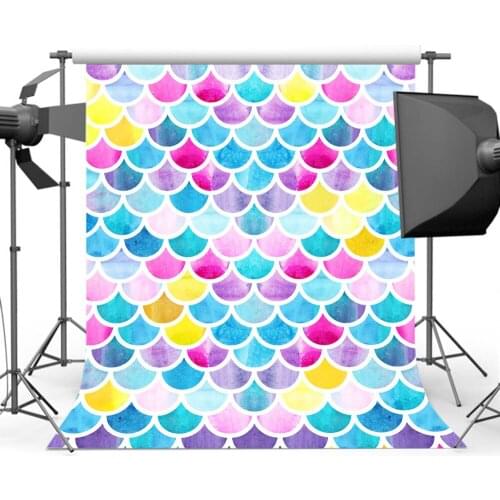 Mocsicka Photography Backdrops Mermaid Scales Prince Birthday Photo Background for photography G-576