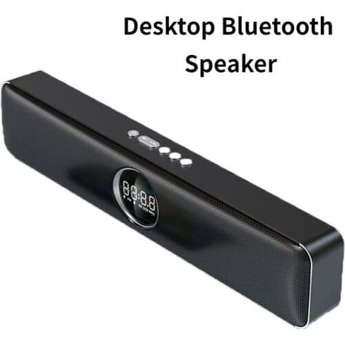 Desktop Speaker Subwoofer Portable Speakers Led Bluetooth Computer Audio With Alarm Clock Soundbar Pc Sound Box Video Consumer