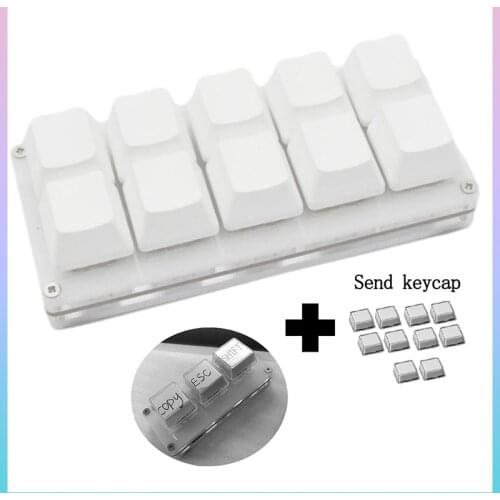Programmable Mechanical Keyboard 10 keys Macro keypad White Switch DIY USB Programming Shortcut