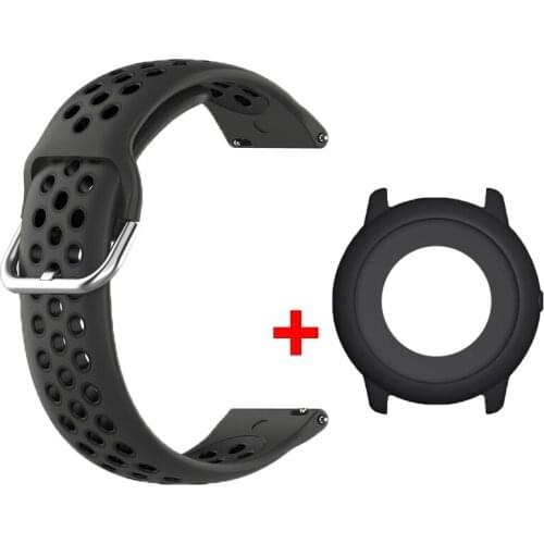 2in1 pack Silicone Strap For Xiaomi IMILAB KW66/Haylou LS05 SOLAR band Watchbands Bracelet Bands for KW66 case soft cover bumpe