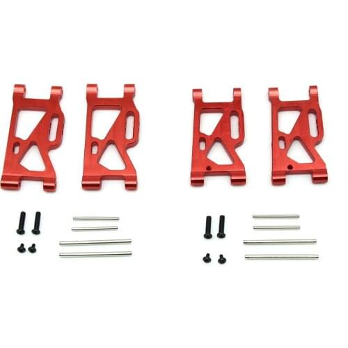 2PC Front Rear Lower Suspension Arm for Wltoys-s 144001 Rc Hobby Model Car 1/14 Lc Racing Full Series Upright Set A-Arm Aluminum