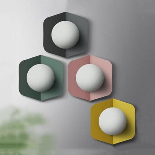 5W Modern Creative LED Wall Lamps Sunflower Indoor Macaron Wall Light For Dining Living Room Bedroom Bedside Lighting Fixture