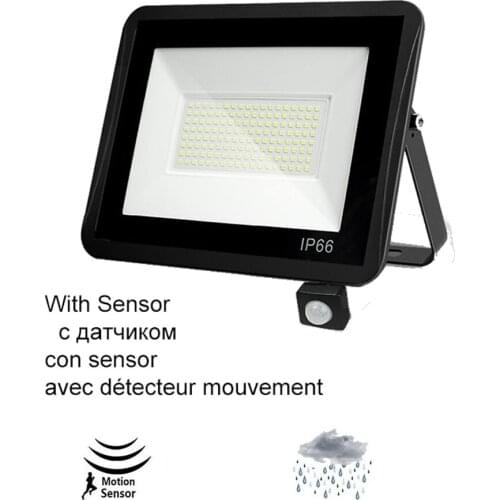 220V 10-100W LED FloodLight Spotlight Exterior Street wall reflector operated lamp radar sensor LED waterproof lights energy sav