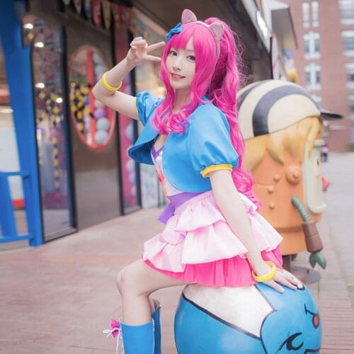 Little Pony Pinkie Pie cosplay Costume shoes cute PP princess skirt