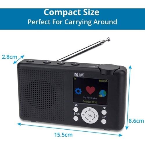 WR-23F Radio Internet Portable 2,4 inch Couleur LCD Rechargeable Batterie Wi-FI Bluetooth UPnP Player Sleep