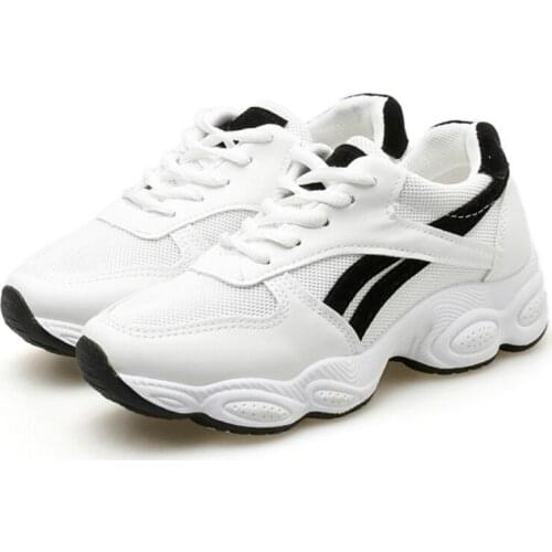 New Women Platform Sneakers Casual Ladies Chunky Shoes 2020 Woman Fashion Brand Thick Soled Wedge Sneakers Womens Sports Shoes