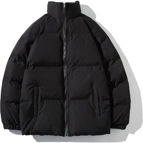 Winter Jacket Men Parkas Thicken Warm Coat Mens Stand Collar Jackets Solid Color Parka Coat Women Fashion New Streetwear