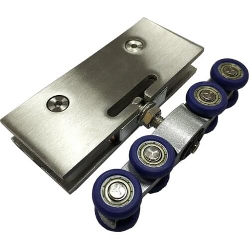 1set-2pcs 120*50*4mm Stainless Steel Hanging wheel Glass Cabinet Door Mental Furniture Parts Window Rollers