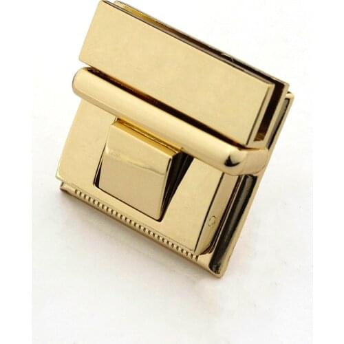 1pcs Metal Push Lock Square Fashion Durable Refined Closure Parts for DIY Handbag Shoulder Bag Purse Hardware Accessories CLOXY