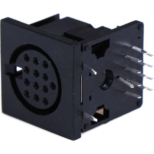 1PCS DIN Plug Jack 13 Pin Female Circular Jack Female PCB Mount Connector S Terminal