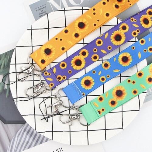 1pc Hidden Disability Sunflower Creative Badge ID Lanyards Mobile Phone Rope Key Lanyard Neck Straps Accessories