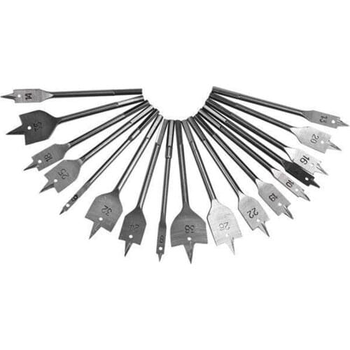 17 Pieces of 6-38mm Woodworking Tool Set Flat Drill Bit Flat Shovel Drill Bit Woodworking Tool Flat Drill Bit Set