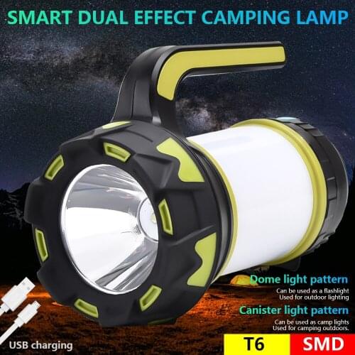 200W new large light cup portable searchlight 9 Modes flashlight torch large floodlight side light camping lamp power bank