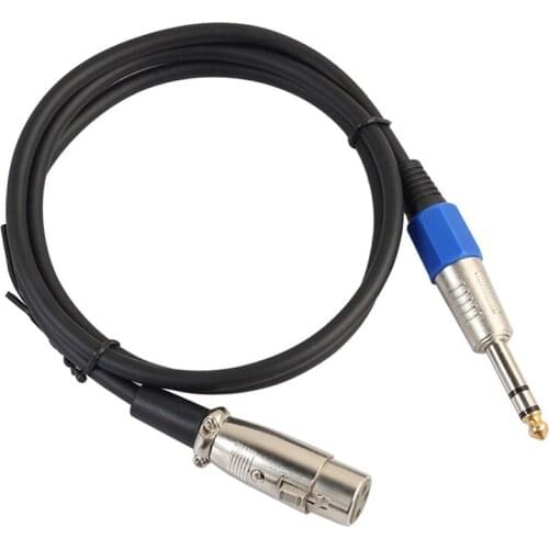 6.35mm 1/4 Inch TRS to XLR Male to Female Cable 3 Pin Female Plug Stereo Microphone Cable Audio Cord (6ft)