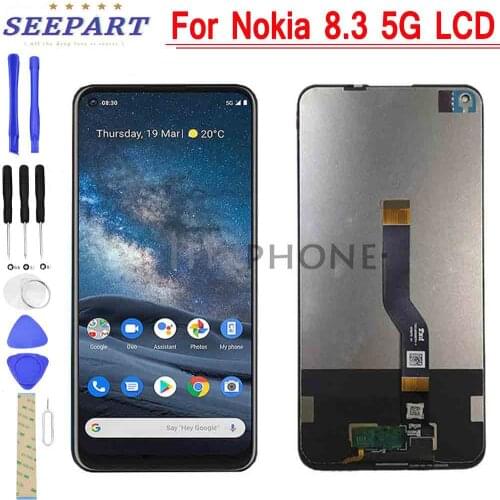 6.81" ORIGINAL Display for Nokia 8.3 5g LCD Display Touch Screen For Nokia 8.3 5g Display Replacment For Nokia 8.3 Lcd Display