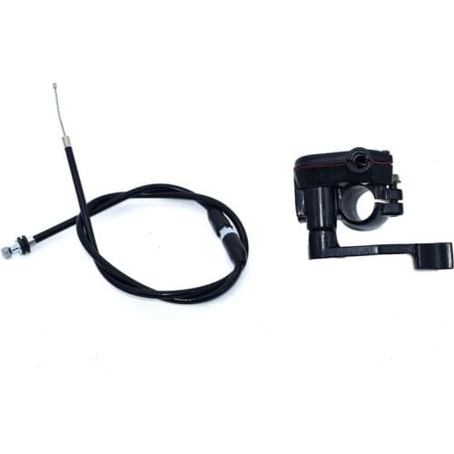 7/8" 22mm ATV Quad Throttle Lever Thumb Control Assembly with Accelerator Cable and Grips For 50cc 70cc 90cc 110cc