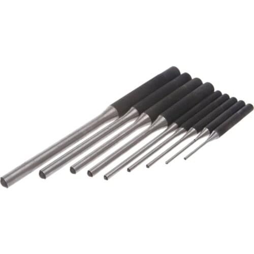 9Pcs/Set Durable Steel Roll Pin Punch Set Tool Kit For Removing Pins Professional