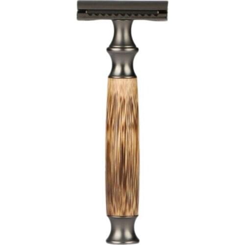 Double Edge Safety Razor For Men Non-Slip Long Handle Manual Razor Eco Friendly Shaving Razor