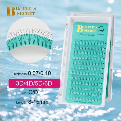 Big eyes secret Short Stem Premade fans 3D/4D/5D/6D Russian Volume Lashes Wholesale Premade Volume fans Mink Lash Extension