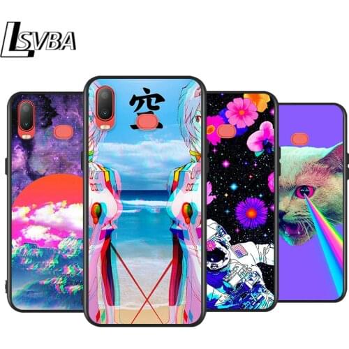Vaporwave Art for Samsung Galaxy A9 A8 Star A750 A7 A6 A5 A3 Plus 2018 2017 2016 Black Phone Case Soft Cover