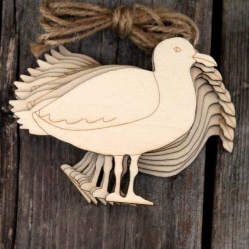 Wooden Seagull Craft Shapes Plywood Wildlife Bird