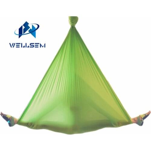 5meter Elastic Aerial Yoga Hammock Air Swing bed Latest Anti-gravity Yoga belts for yoga training Yoga sporting