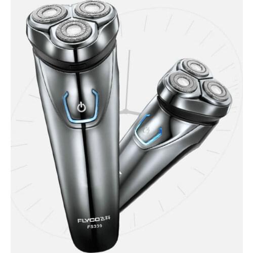Globle Flyco fs339 electric man shaver 110v 3D floating smart man razor rechargeable pop-up trimmer fast charging 1 hour LED