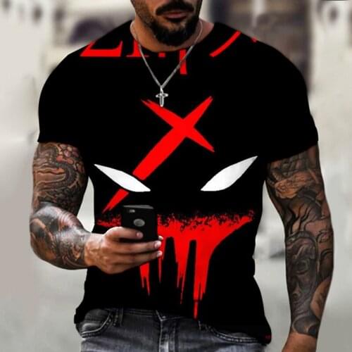 Funny Pattern Mens T-shirt Horror O-neck T-shirt Summer Fashion Top Boy Clothing Large Size Streetwear Mens Hip Hop 3d T Shirt