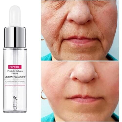 Collagen Face Serum Cream Peptides Vitamin C Lift Firming Wrinkle Remove Whiten Moisturizing Skin Care Liquid