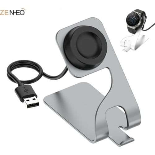 Metal Desktop Dock Station Charger Adapter Base Holder USB Charging Cable Cord Stand for Huawei GT2 pro/watch 3 3Pro Smartwatch