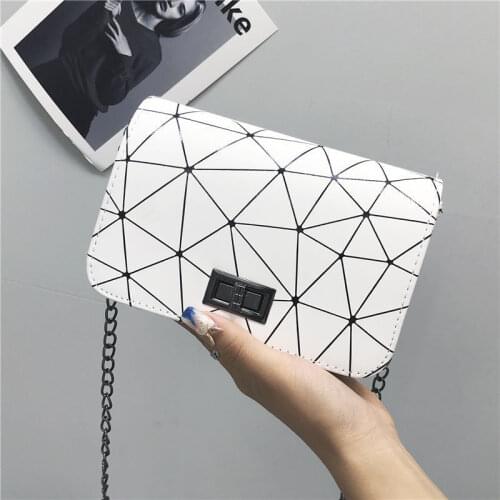 Fashion Chain Crossbody Bags For Women 2020 PU Leather Luxury Dimond Design Flap Shoudler Bag Mini Purses And Handbags