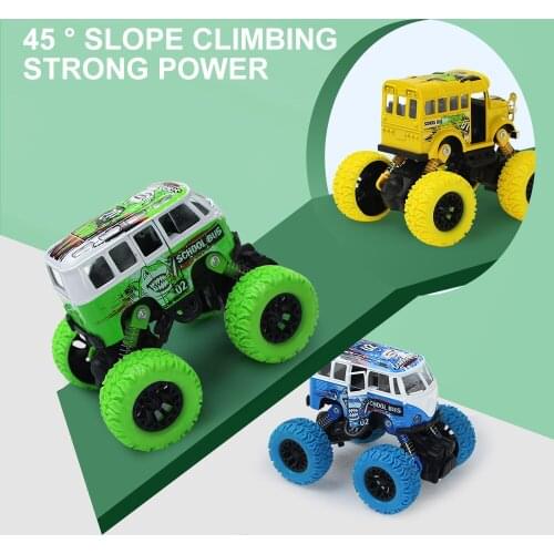 New Off-Road Pull Back & Inertial School Bus Shock-Proof Alloy Model Vehicle Car Toys for Boys Children