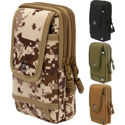 Hunting Waist Belt Pack Tactical Pouches Molle Coin Outdoor Key Organizer Camping Hiking Bags for 7 inch Phone Case Sports