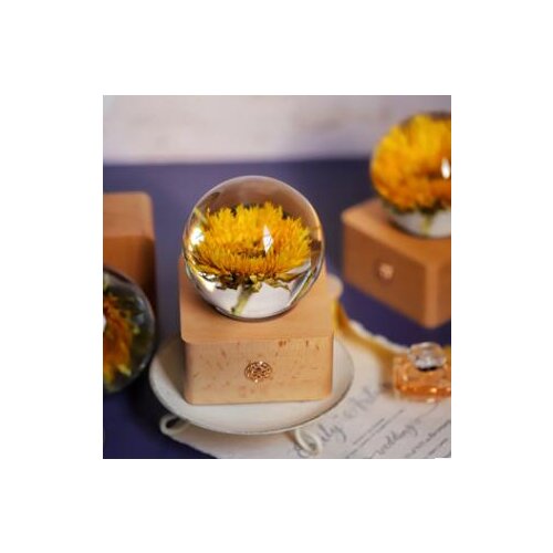 Sunflower, glass handicraft, art, originality, crystal ball gift, Immortal FLOWER, onsale