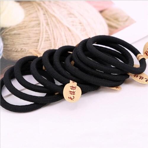 10PCS/Lot New Hair Accessories For Women Black Elastic Hair Rubber Bands Girls Lovely Hair Ropes Ponytail Holder