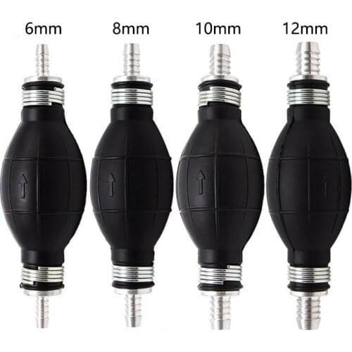 6mm/8mm/10mm/12mm Hand Fuel Pump Line Rubber Aluminum Hand Primer Bulb diesel oil transfer petrol for Car Boat Marine Outboard