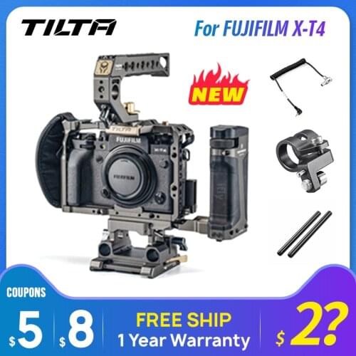 TILTA TA-T04-F Fuji X-T4 full camera cage portable base quick release plate handle single hole clip wrist strap for FUJIFILM xt4