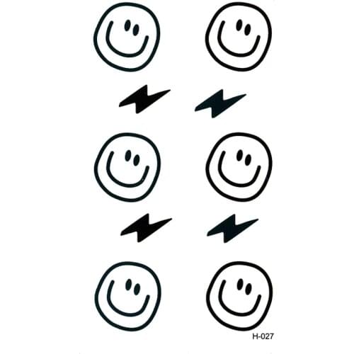 Smiley Temporary Tatto Waterproof Men Temporary Tattoo Arm Sticker Sleeve Body Tatoo Shoulder Tattoos stickers