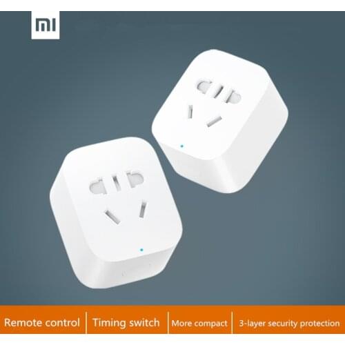Xiaomi Mijia Smart Socket 2 Bluetooth Gateway Version WiFi Wireless Remote Socket Adaptor Power On Or Off Work With Mijia APP
