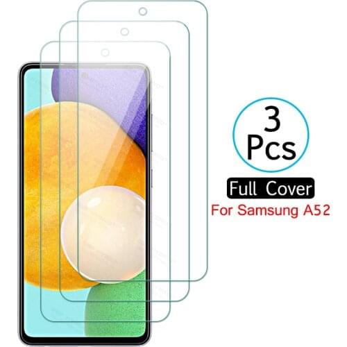 3 Sheets Screen Protector For A52 A525G Light Tempered Glass For Samsung A72 A42 A32 A12 A02 A02s Transparent Clean Sklo Cover
