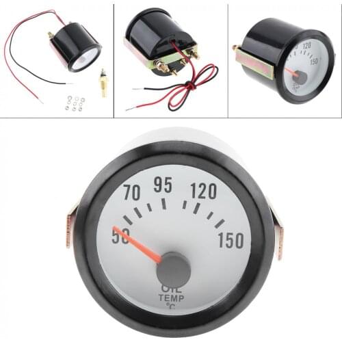 2" Universal 52mm Blue LED 12V 50~150 Celsius Degree Car Oil Temperature Meter Gauge with Sensor for Car / Boat / Truck / ATV