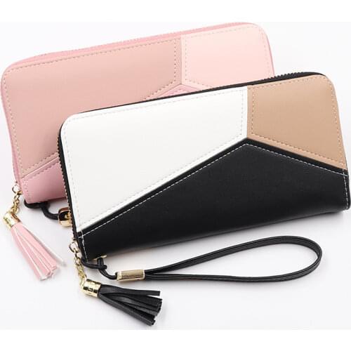 2020 Leather Women Wallet Tassel Long Wallets Fashion Wallet Female Girls Phone Pocket Purse Card Holder Long Clutch Coin Purse