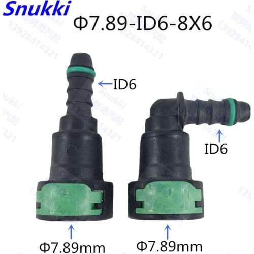 7.89mm ID6 quick connector 180 degree ID6 SAE 5/16 Fuel pipe joint Fuel line cooling tube for Ford Tesla 5cs a lot