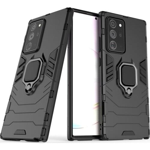 Kickstand Case For Samsung Note 20 Ultra 5G 10 Lite S10E S20 S9 S8 Cover New 2 in 1 PC TPU Ring Stand Figerprint Proof Phone Bag