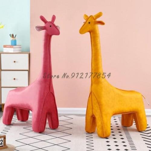 Home Living Museum Giraffe Stool Living Room Sofa Footstool Large Animal Children Stool Showcase Decoration