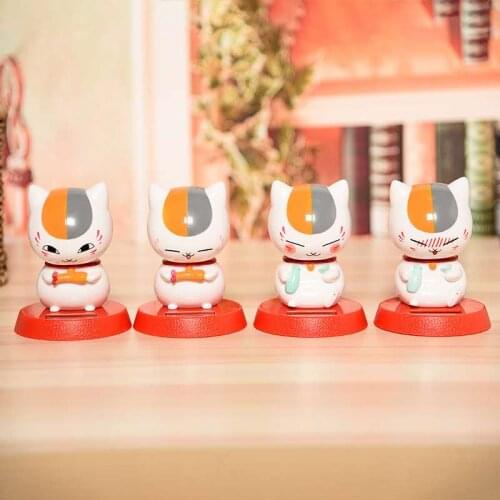 Anime Natsume Yuujin-chou Action Figure LUCKY CAT Solar car accessories little model Doll toy gift
