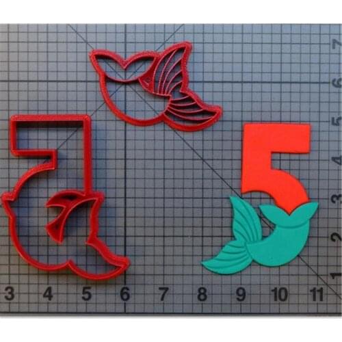 Cookie Moulds Cookie Cutter Pastry Mold Patisserie Christmas Pastry Mold Cake Decorating Tools Kitchenware Mermaid Number 5