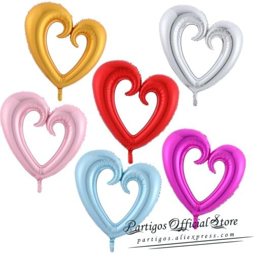 18/30/40inch Giant Hollow Heart Shape Foil Balloons for Valentines day/Wedding Party decoration big size red heart helium globos
