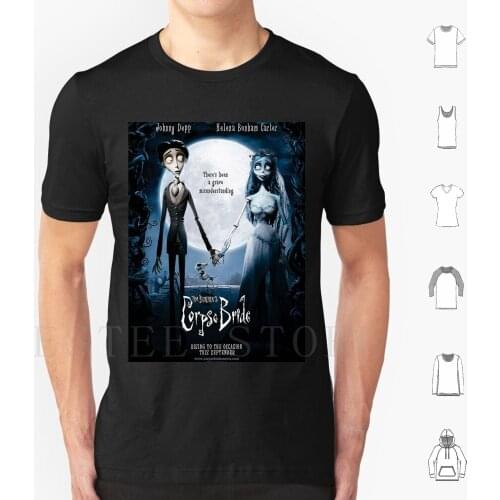 Corpse Bride T Shirt Print Cotton Corpse Bride Stop Motion Animated Musical Fantasy Film Classic Vinatage 90S Vintage 90S
