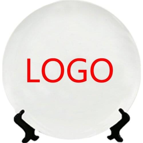 Custom Photo Logo Plate Commemorative Gift Giving Ceramic Plate Custom Pattern Art Plate Decoration Activities Gift
